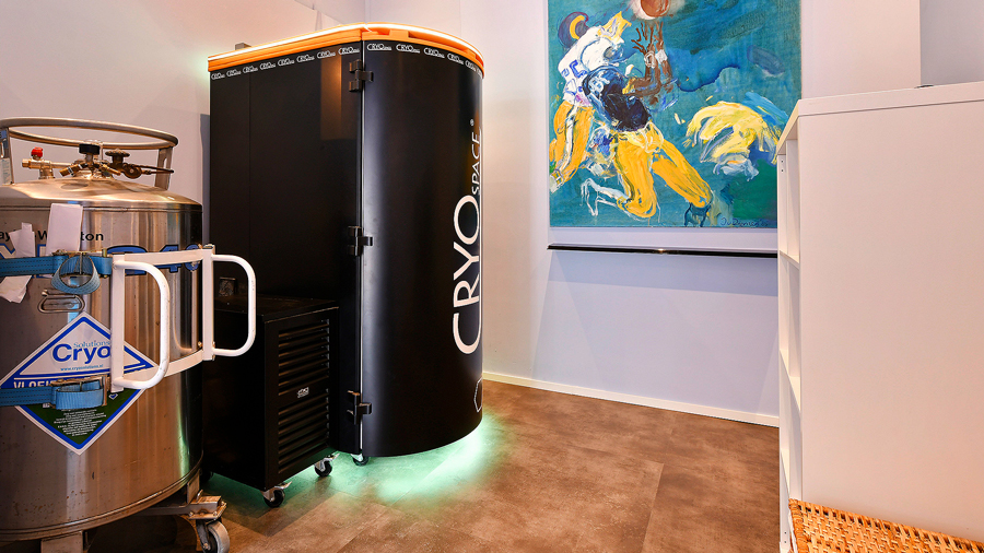 The whole-body cryo cabin at the Pragma Health studio